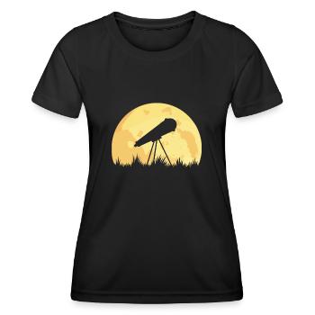 télescope - T-shirt sport Femme - noir - Devant - AI Model Female 172 light (172cm)
