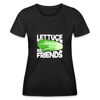 Jardin Jardinage Laitue Gardener Cadeau - T-shirt sport Femme - noir - Devant - AI Model Female 172 light (172cm)