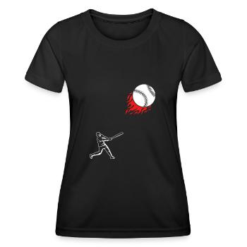 Équipe de baseball Baseball - T-shirt sport Femme - noir - Devant - AI Model Female 172 light (172cm)