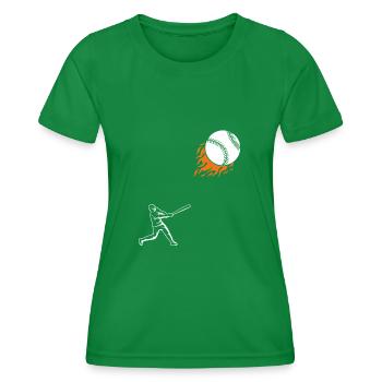 Base-ball - T-shirt sport Femme - vert - Devant - AI Model Female 172 dark (172cm)