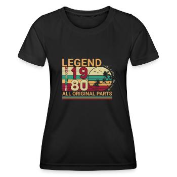 Geschenkidee Legende 1980 November - Frauen Funktions-T-Shirt - Schwarz - Vorne - AI Model Female 172 light (172cm)