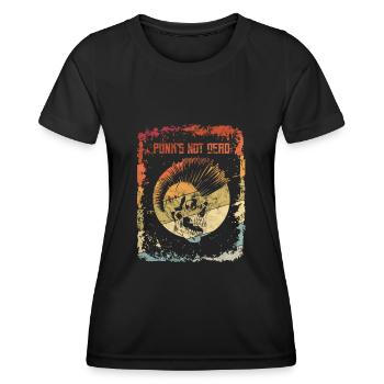 Punk's Not Dead Punk Rock Punker - Frauen Funktions-T-Shirt - Schwarz - Vorne - AI Model Female 172 light (172cm)