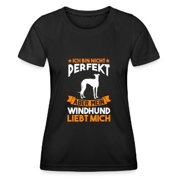 Hund Windhund Züchter Windhund - Frauen Funktions-T-Shirt - Schwarz - Vorne - AI Model Female 172 light (172cm)