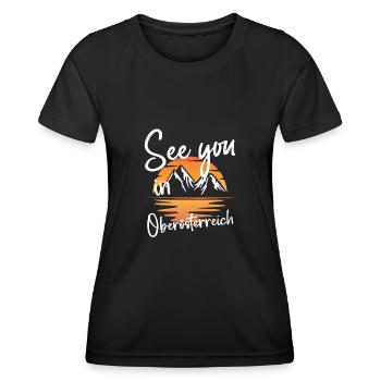 Upper Austria Skiing Snowboarding Austria - Women's Functional T-Shirt - black - Front - AI Model Female 172 light (172cm)