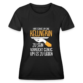 Kellnerin Leidenschaft Bedienung Servicekraft - Frauen Funktions-T-Shirt - Schwarz - Vorne - AI Model Female 172 light (172cm)