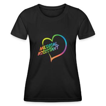 Assistant médical certifié - T-shirt sport Femme - noir - Devant - AI Model Female 172 light (172cm)