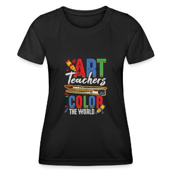 Professeur d’arts visuels École Professeur d’art Cadeau - T-shirt sport Femme - noir - Devant - AI Model Female 172 light (172cm)