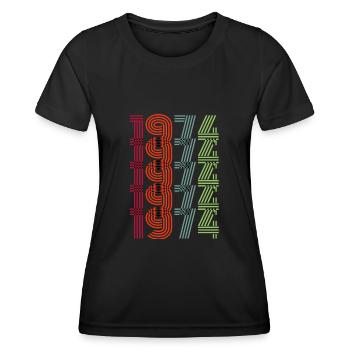 1974 Retro - Frauen Funktions-T-Shirt - Schwarz - Vorne - AI Model Female 172 light (172cm)