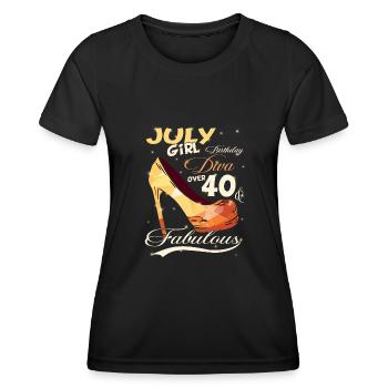 40.Geburtstag Frauen im Juli geboren Geschenk - Frauen Funktions-T-Shirt - Schwarz - Vorne - AI Model Female 172 light (172cm)