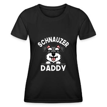 Schnauzer Daddy - Frauen Funktions-T-Shirt - Schwarz - Vorne - AI Model Female 172 light (172cm)