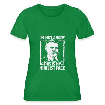 Philosophie Nietzsche Nihilismus Student - Frauen Funktions-T-Shirt - Kelly Green - Vorne - AI Model Female 172 dark (172cm)