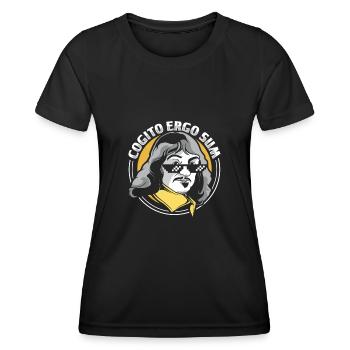 Philosophie Descartes Philosophie Student - Frauen Funktions-T-Shirt - Schwarz - Vorne - AI Model Female 172 light (172cm)