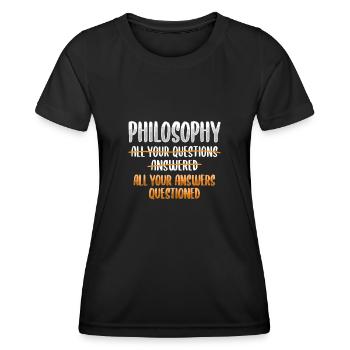 Philosophie shirt für Philosophie Student - Frauen Funktions-T-Shirt - Schwarz - Vorne - AI Model Female 172 light (172cm)