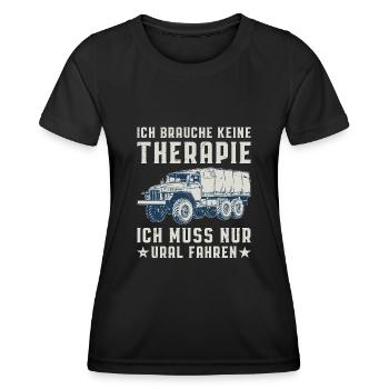Therapie URAL 375 Fahrer sowjetische Beruf USSR - Frauen Funktions-T-Shirt - Schwarz - Vorne - AI Model Female 172 light (172cm)