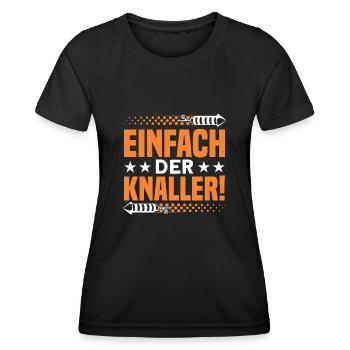 Silvester Feuerwerk Feuerwerker Geschenk - Frauen Funktions-T-Shirt - Schwarz - Vorne - AI Model Female 172 light (172cm)