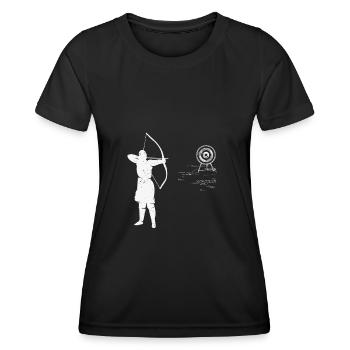 Archery Bow Arrow Archery Target - Women's Functional T-Shirt - black - Front - AI Model Female 172 light (172cm)