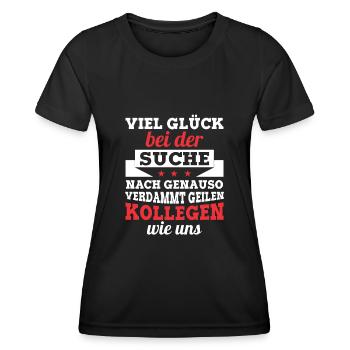 Abschied Kollegen Geschenk Rente Kündigung Idee - Frauen Funktions-T-Shirt - Schwarz - Vorne - AI Model Female 172 light (172cm)