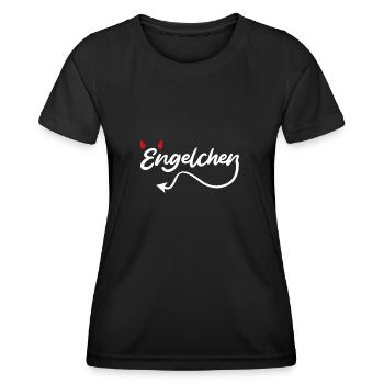 Engel oder Teufel Engelchen Teufelchen - Frauen Funktions-T-Shirt - Schwarz - Vorne - AI Model Female 172 light (172cm)