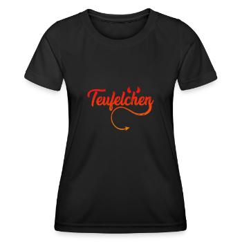 Teufel oder Engel Teufelchen - Frauen Funktions-T-Shirt - Schwarz - Vorne - AI Model Female 172 light (172cm)