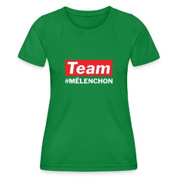 Votez Jean-Luc Mélenchon team président en 2022 - T-shirt sport Femme - vert - Devant - AI Model Female 172 dark (172cm)