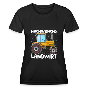 NACHWUCHS LANDWIRT - Frauen Funktions-T-Shirt - Schwarz - Vorne - AI Model Female 172 light (172cm)