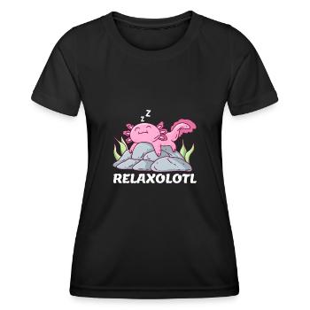 Relaxolotl - Women's Functional T-Shirt - black - Front - AI Model Female 172 light (172cm)