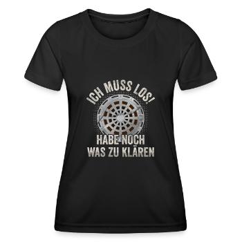 Abwassertechniker was klären Abwasser Kläranlage - Frauen Funktions-T-Shirt - Schwarz - Vorne - AI Model Female 172 light (172cm)