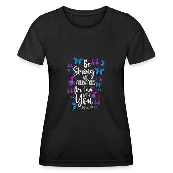 Christian Bible Verse Quote - Frauen Funktions-T-Shirt - Schwarz - Vorne - AI Model Female 172 light (172cm)