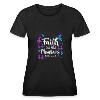 Christian Bible Verse Quote - Frauen Funktions-T-Shirt - Schwarz - Vorne - AI Model Female 172 light (172cm)
