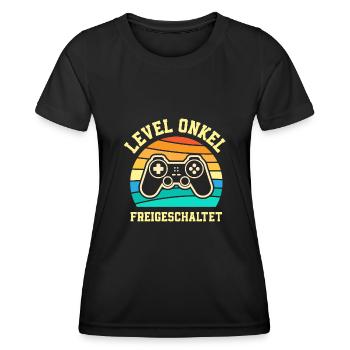 Onkel - Frauen Funktions-T-Shirt - Schwarz - Vorne - AI Model Female 172 light (172cm)