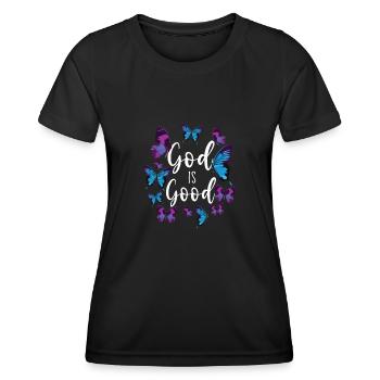 Christian Bible Verse Quote - Frauen Funktions-T-Shirt - Schwarz - Vorne - AI Model Female 172 light (172cm)