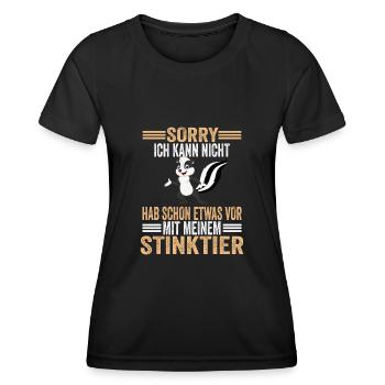 Stinktier Stinktiere - Frauen Funktions-T-Shirt - Schwarz - Vorne - AI Model Female 172 light (172cm)