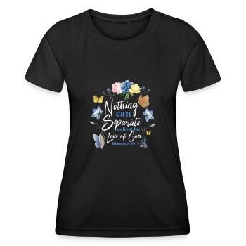 Christian Bible Verse Butterfly - Frauen Funktions-T-Shirt - Schwarz - Vorne - AI Model Female 172 light (172cm)