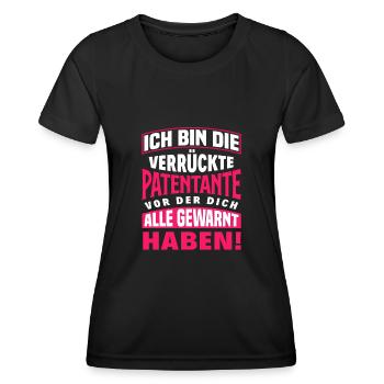 Patentante Taufe Patentanten Geschenk - Frauen Funktions-T-Shirt - Schwarz - Vorne - AI Model Female 172 light (172cm)