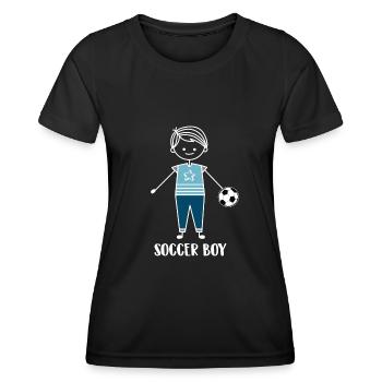 Fußball Fussball - Frauen Funktions-T-Shirt - Schwarz - Vorne - AI Model Female 172 light (172cm)