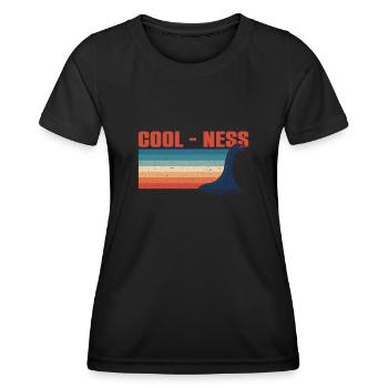 Cool - Ness - Loch Ness Nessie Monster - Frauen Funktions-T-Shirt - Schwarz - Vorne - AI Model Female 172 light (172cm)