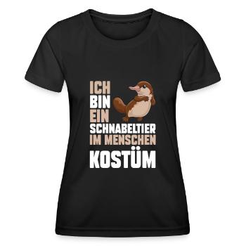 ich bin ein Schnabeltier - Frauen Funktions-T-Shirt - Schwarz - Vorne - AI Model Female 172 light (172cm)