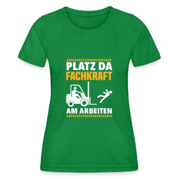 Staplerfahrer Lager Lagerarbeiter - Frauen Funktions-T-Shirt - Kelly Green - Vorne - AI Model Female 172 dark (172cm)
