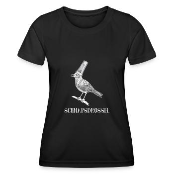 Schnapsdrossel Schnaps Party Alkohol Schnaps - Frauen Funktions-T-Shirt - Schwarz - Vorne - AI Model Female 172 light (172cm)