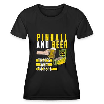 Pinball Pinball Table Pinball Machine - Women's Functional T-Shirt - black - Front - AI Model Female 172 light (172cm)
