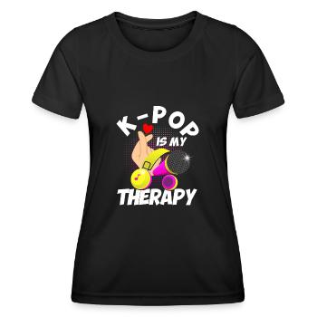 K-Pop Fan K-Pop Marchandise K-Pop Cadeau K-Pop - T-shirt sport Femme - noir - Devant - AI Model Female 172 light (172cm)