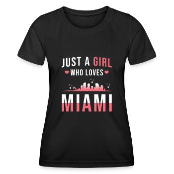 Miami - Frauen Funktions-T-Shirt - Schwarz - Vorne - AI Model Female 172 light (172cm)