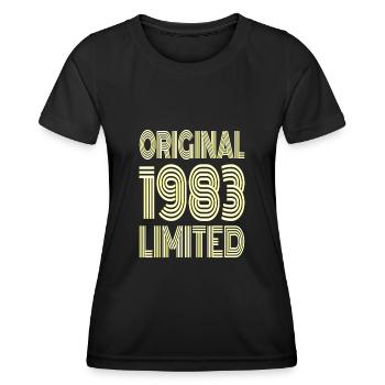 Original 1983 Limitiert - Frauen Funktions-T-Shirt - Schwarz - Vorne - AI Model Female 172 light (172cm)