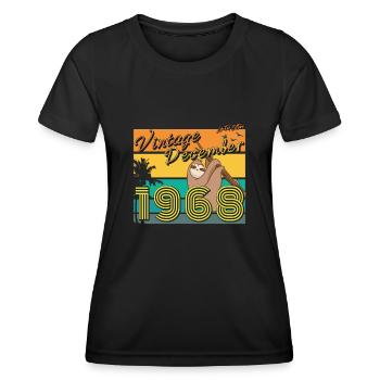 1968 In December Vintage Sloth - Women's Functional T-Shirt - black - Front - AI Model Female 172 light (172cm)