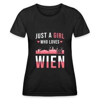 Wien - Frauen Funktions-T-Shirt - Schwarz - Vorne - AI Model Female 172 light (172cm)