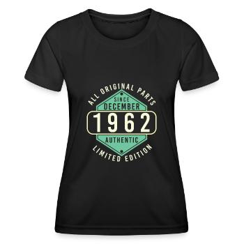 Original 1962 In December Vintage - Women's Functional T-Shirt - black - Front - AI Model Female 172 light (172cm)