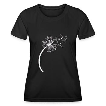 Buch Pusteblume Blume Löwenzahn Bücher - Frauen Funktions-T-Shirt - Schwarz - Vorne - AI Model Female 172 light (172cm)
