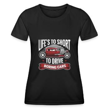 Hot Rod Hot Rods Muscle Car Hotrod Voiture mécanique - T-shirt sport Femme - noir - Devant - AI Model Female 172 light (172cm)