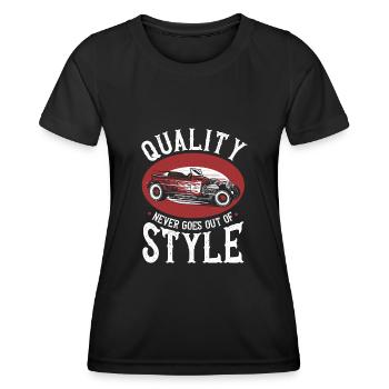Hot Rod Hot Rods Muscle Car Hotrod Mechaniker Auto - Frauen Funktions-T-Shirt - Schwarz - Vorne - AI Model Female 172 light (172cm)