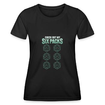 Chemise Fantasy RpG RPG pour les joueurs de rôle - T-shirt sport Femme - noir - Devant - AI Model Female 172 light (172cm)